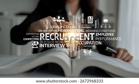 A professional engaged in the recruitment process, analyzing job descriptions and qualifications, showcasing effective hiring strategies in a modern workspace. Tessel