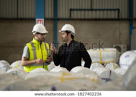 Professional engineering and manager, logistic worker warehouse, Man Quality control, maintenance, check in factory, warehouse Workshop for factory operators, engineering men .	
