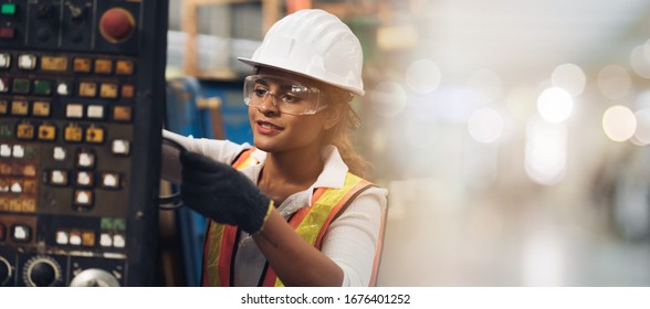 
Professional engineering, worker, woman Quality control, maintenance, check in factory, warehouse Workshop for factory operators, engineering team Space and background for text - Shutterstock ID 1676401252