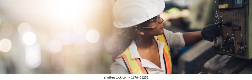 
Professional engineering, worker, woman Quality control, maintenance, check in factory, warehouse Workshop for factory operators, engineering team Space and background for text - Powered by Shutterstock