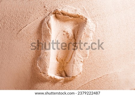 Professional face skincare. beauty flacon trace on sand . Cream or lotion. Mockup style. Summer decorations, sand background. Beauty concept