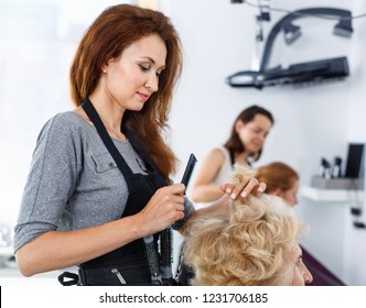Cutting Hair Senior Images Stock Photos Vectors Shutterstock