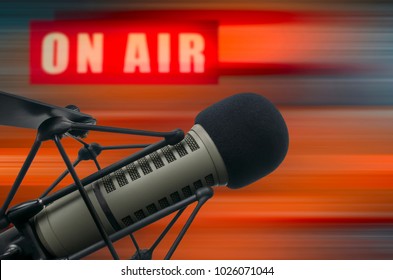 Professional microphone on air