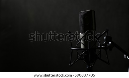 Professional Microphone in Recording Studio