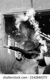 Professional Modern Dancer Doing Dance Smoke Stock Photo 2142840375 ...