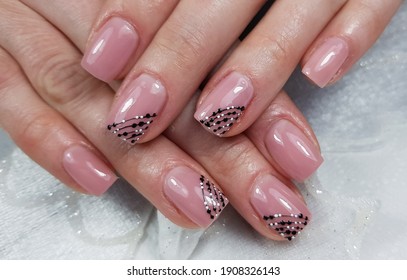 French Acrylic Nails Images Stock Photos Vectors Shutterstock