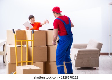 Professional Movers Doing Home Relocation