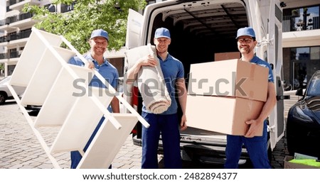 Similar – Image, Stock Photo in carpet warehouse