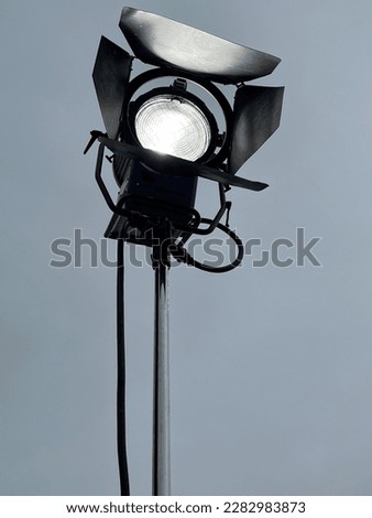 Professional movie light HMI lamp on set