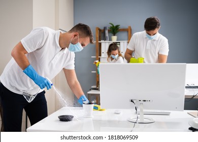 Professional Office Cleaning Services With Face Masks - Powered by Shutterstock