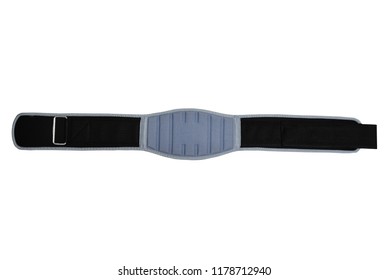 Professional Powerlifting Belt Isolated Over The White Background.