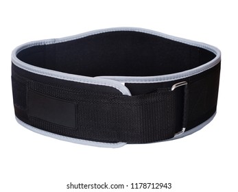 Professional Powerlifting Belt Isolated Over The White Background.