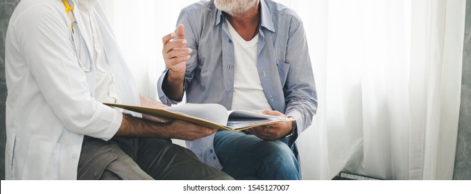 Professional Psychologist Doctor Discussing With Patient In Therapy Sessions At Hospital Room, Medical And Behavioral Health Concept