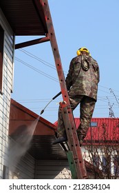 Professional Roof Cleaning, Pressure Method.