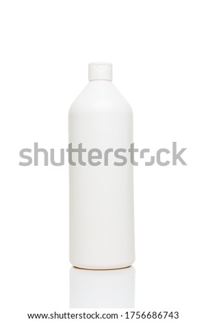 Professional salon 1 litre shampoo, conditioner or lotion bottle isolated on white , vertical
