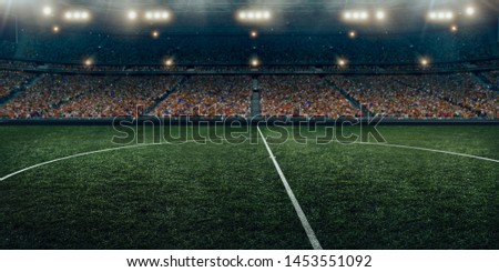 Professional soccer stadium full of spectators