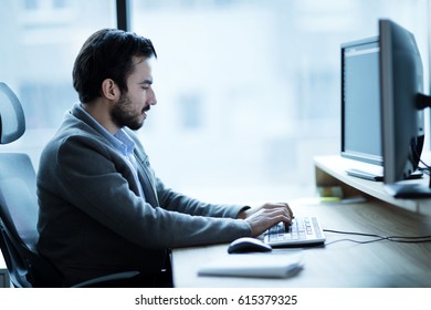 Professional Software Developer Working Office Desk Stock Photo ...