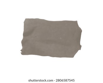 A professional studio shot of a single irregularly shaped grey stone slab with a rough textured surface. Isolated against a pure white background this image is perfect for high-end product photography or graphic design assets.