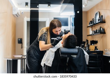 Business Lounge Staff Serving Coffee Female Stock Photo 1037615239 ...