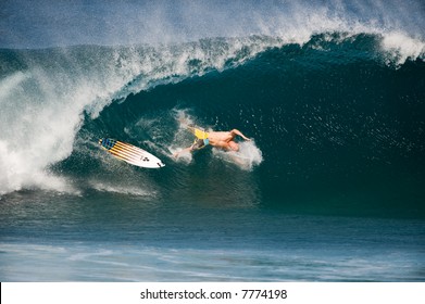 Professional Surfer Wipeout (for Editorial Use Only)