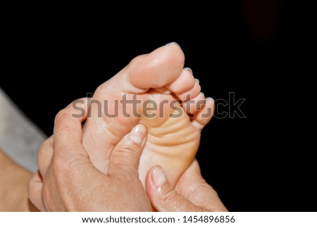 professional therapeutic foot massage. Woman doctor massages the athlete in a massage room. body and health care. pain recovery procedure.