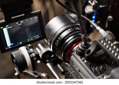 professional video camera at work. filming with a professional video camera - Powered by Shutterstock