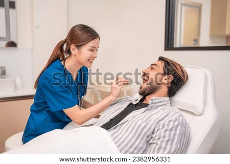 Similar – Female doctor comforting older patient