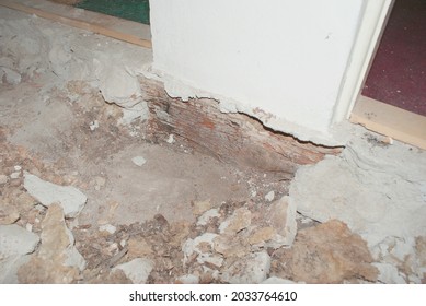 Professionals' Mistakes - Poorly Constructed Foundation Under The Wall Of The Old House.