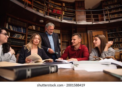 Professor Gives A Lecture To His Students