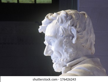 Profile Of Abraham Lincoln In Lincoln Memorial Washington D.C.