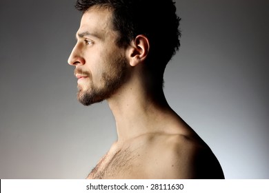 Profile Of Bearded Man
