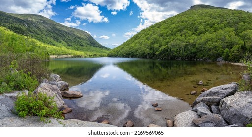 Profile Lake at Old Man of the Mountain Historic Site in New Hampshire United States - Shutterstock ID 2169569065