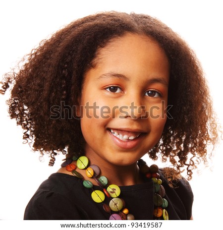 Similar – Pretty girl with long afro hair