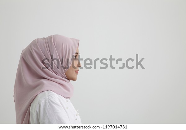 Profile Malay Tudung On White Background Stock Photo (Edit Now) 1197014731