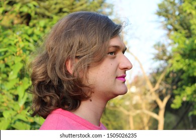 Profile Portrait Androgynous Nonbinary Person Gender Stock Photo ...