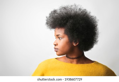 Profile Portrait Of A Young Black Woman