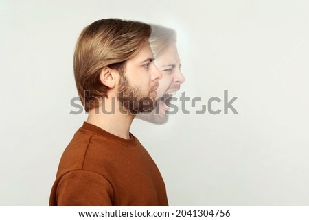 Similar – Man and woman face each other