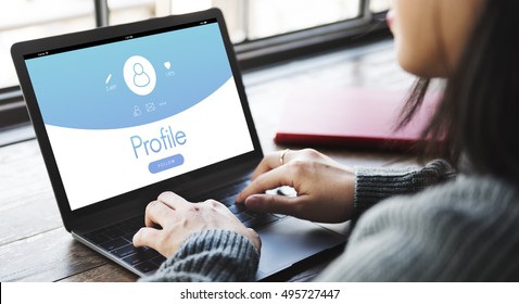 Profile User Account Registration Concept