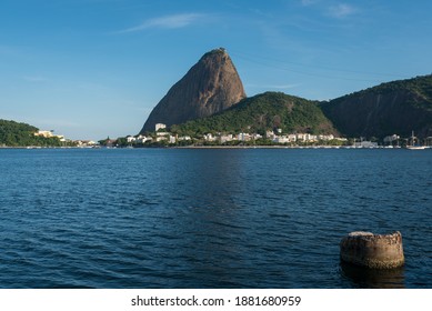 Profile View Of The Sugarloaf Mountain Above Guanabara Bay In Rio De Janeiro, Brazil