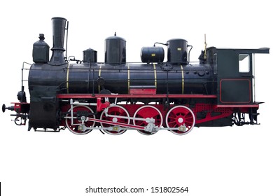 Profile Of Vintage Locomotive For Design