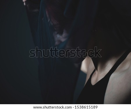 Similar – Sad woman with blood in her face