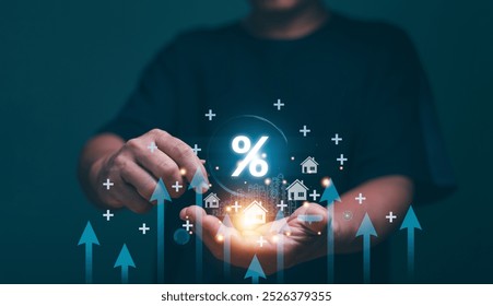 Profit assessment for investment in real estate business. Businessman using magnifying glass for planning and evaluate project performance. Prosperity investment marketing analysis. Asset management.
 - Powered by Shutterstock