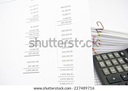 profit loss statement finance statement calculator stock photo edit