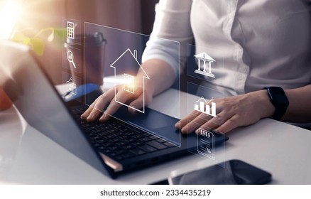 Profitable business from real estate investments.Real estate market growth.Tax advantages and successful investment - Shutterstock ID 2334435219