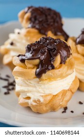 Profiterole Cream Puff With Chocolate