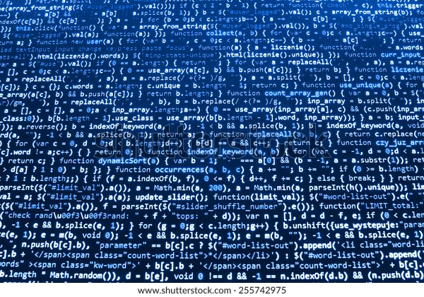 Program Source Code On Monitor Screen Stock Photo (Edit Now) 255742975