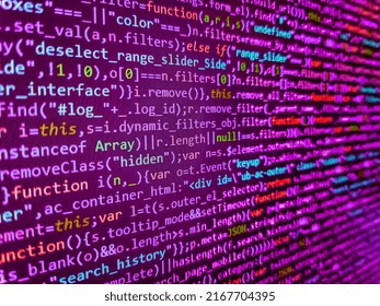 Programing Workflow Abstract Algorithm Concept. Binary Code Digital Technology Background. Laptop Screen Show Abstract Computer Programming Code Script