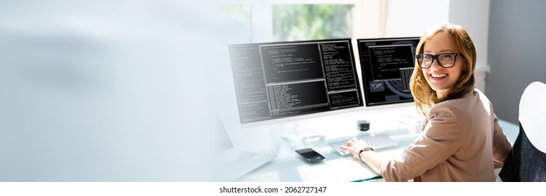Programmer Coding Classes. Web Developer Coder In Office - Shutterstock ID 2062727147