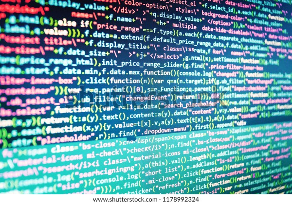 Programmer Developer Screen Abstract Technology Background Stock Photo Edit Now 1178992324