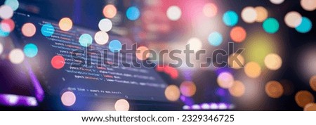 Programmer developer screen. Desktop PC monitor photo. IT